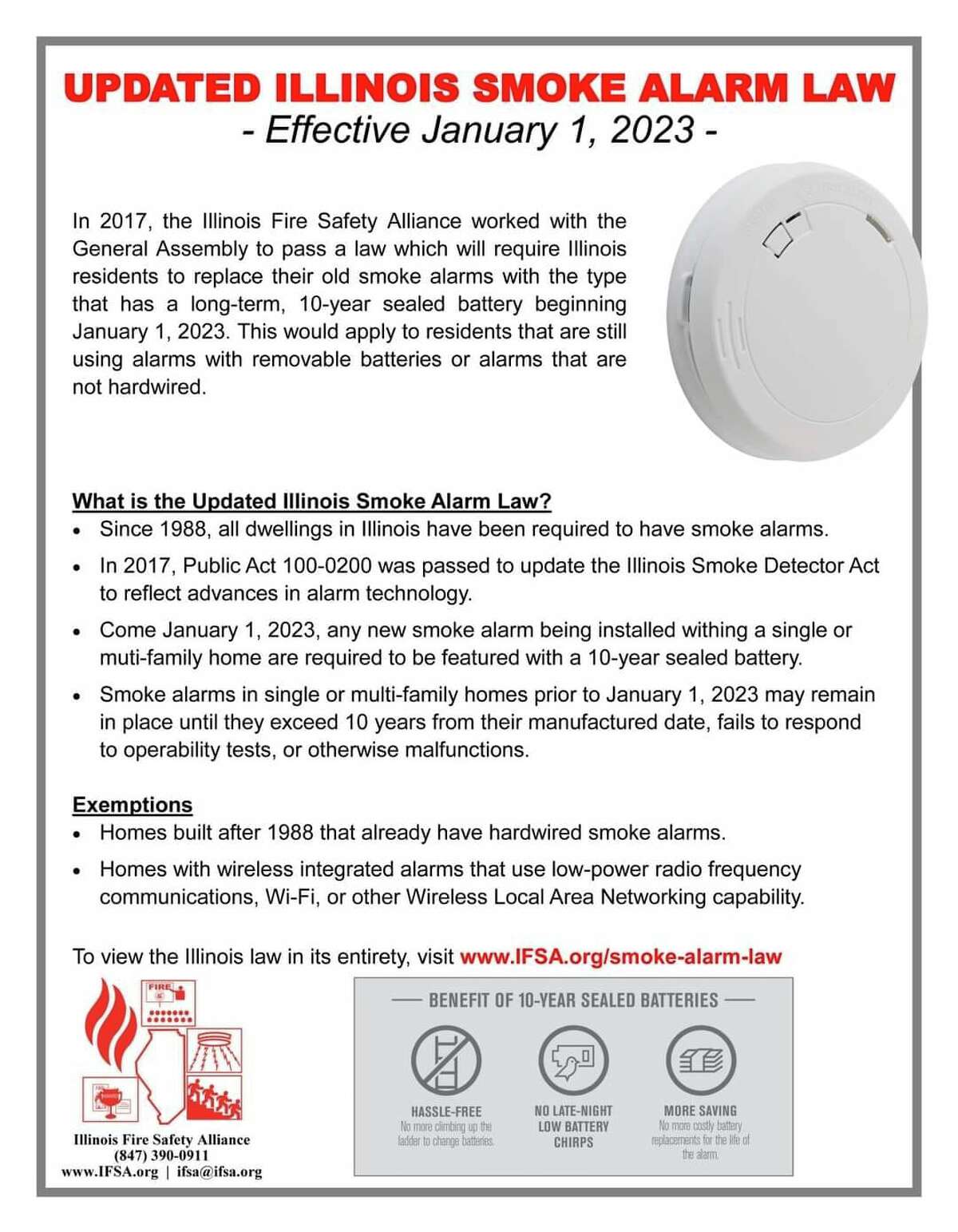 Technology advances spurred new Illinois smoke alarm law