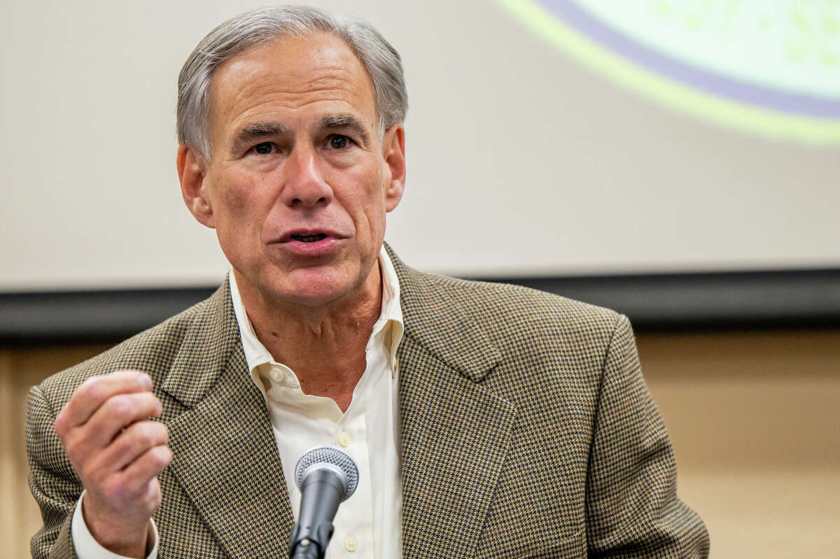 Texas Gov. Greg Abbott speaks at a news conference on October 17, 2022 in Beaumont, Texas.