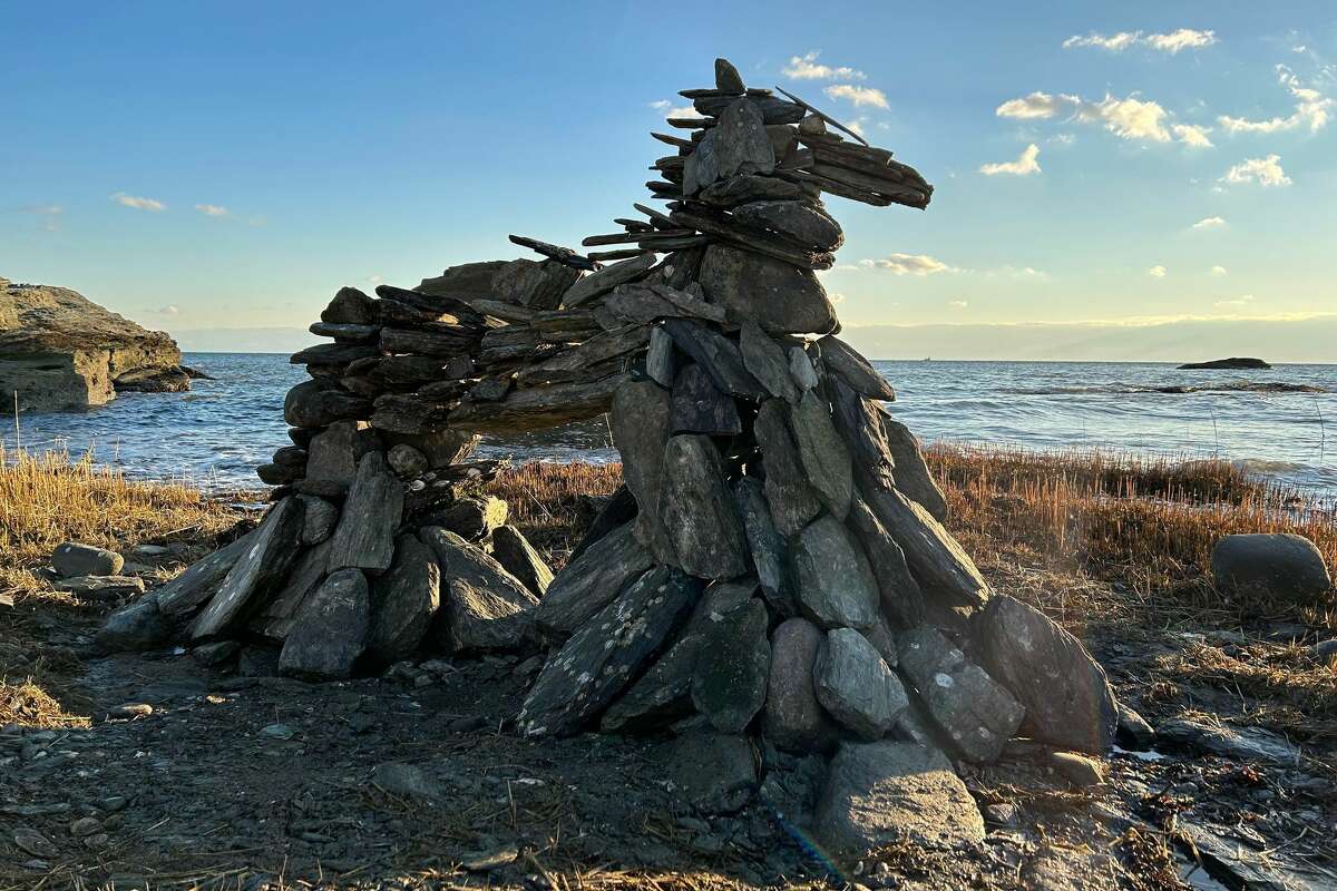 Steven Warzel's most recent rock formation was inspried by the Trojan Horse.