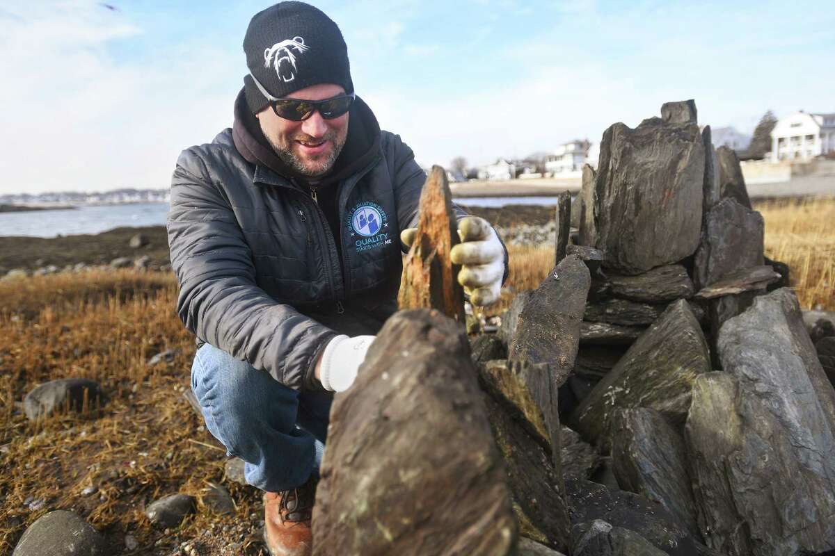 Milford man's rock sculptures on brief display, then gone forever