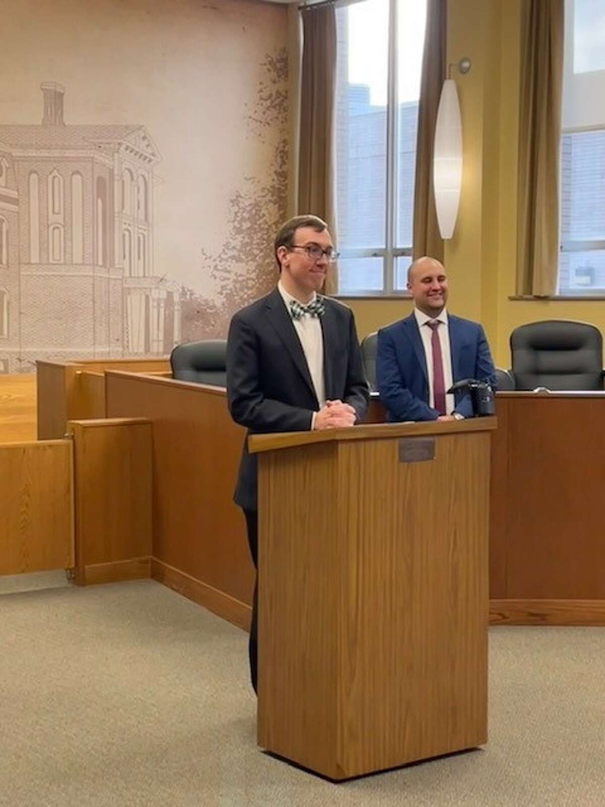 Earlier this month, Ryan Particka was formally sworn in at the Huron County District Court by Judge Prill into the Michigan bar. 