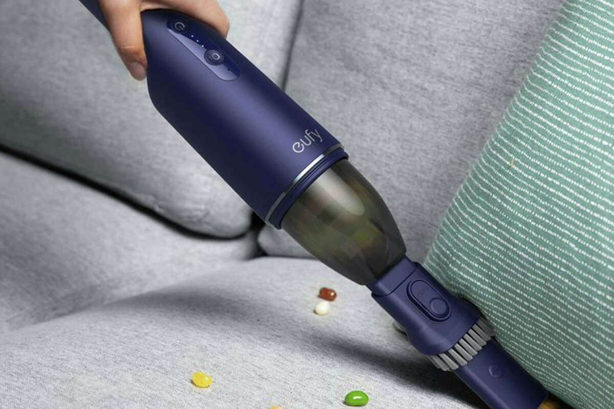 The Anker eufy vacuum cleaner is both cordless and handheld, so you can clean those tough-to-reach spots.