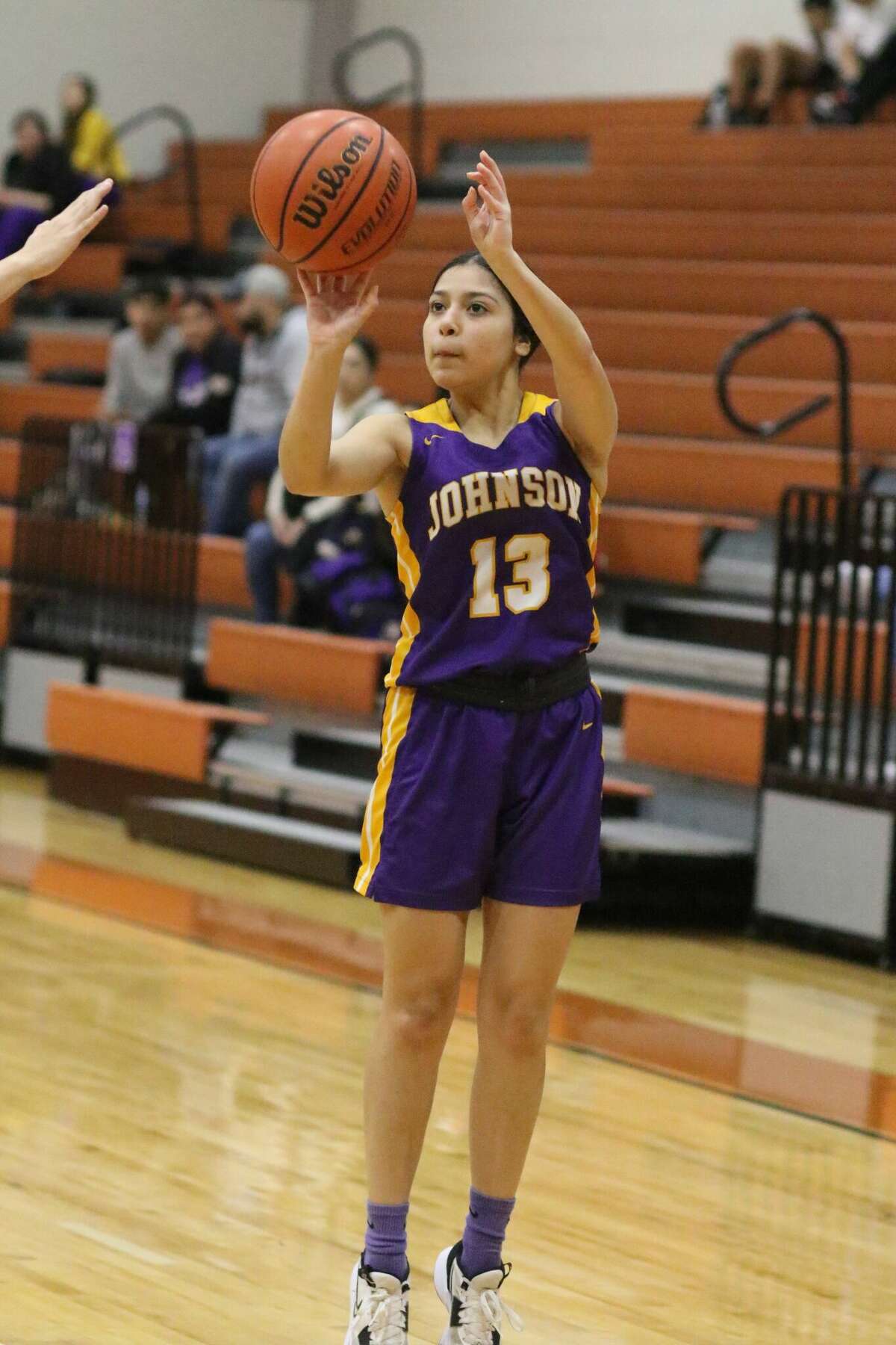 Leilani Medina and the LBJ Lady Wolves beat Alice on Thursday.
