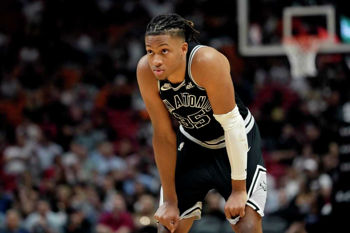 Spurs guard Romeo Langford set a career high with 23 points in San Antonio’s win Thursday’ night over the New York Knicks.