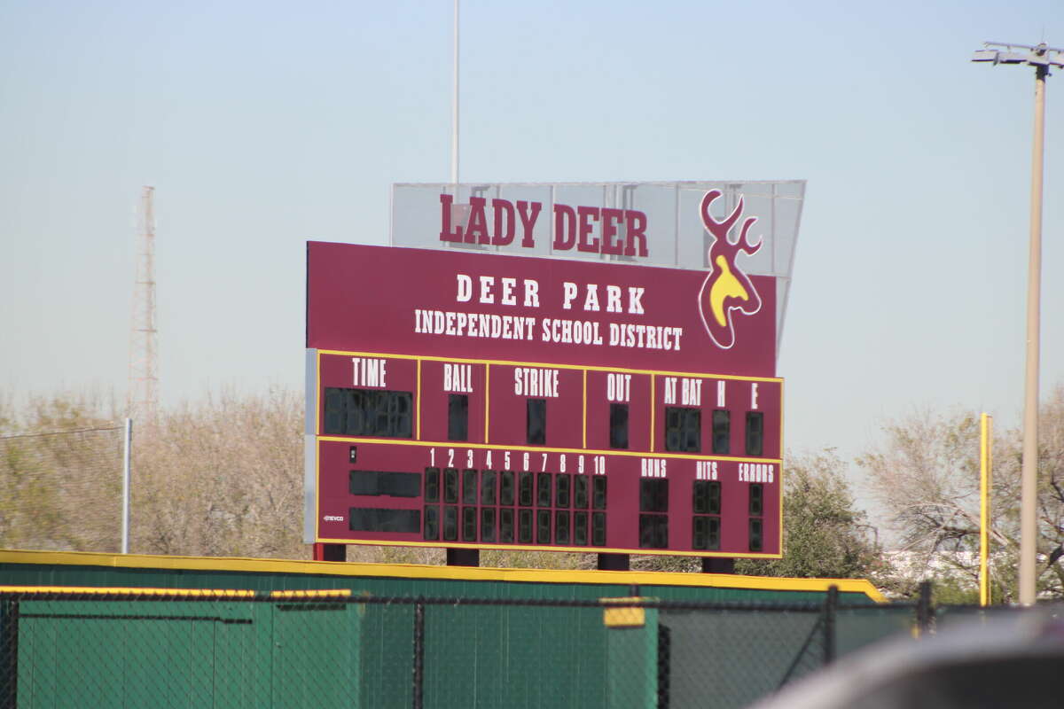 The new scoreboard is up and ready for use at Deer Park's ISD's new softball complex. 