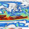 太平洋上一段较长时间的西风气流将把大量水蒸气带到西海岸，增加了在新年的前两周，一轮又一轮冬季风暴袭击加州的可能性。