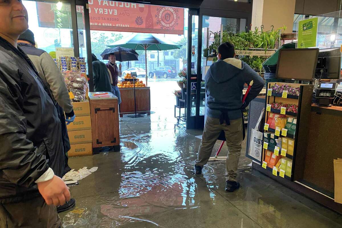 Gus’s Community Market successful  the Mission District is flooded connected  Saturday Dec. 31, 2022