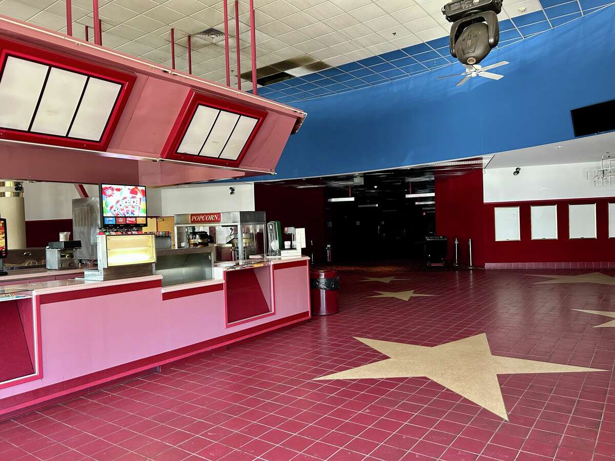 Inside the former Westbrook Outlet Movie Theater, which will be reopened soon as Westbrook Cinemas.
