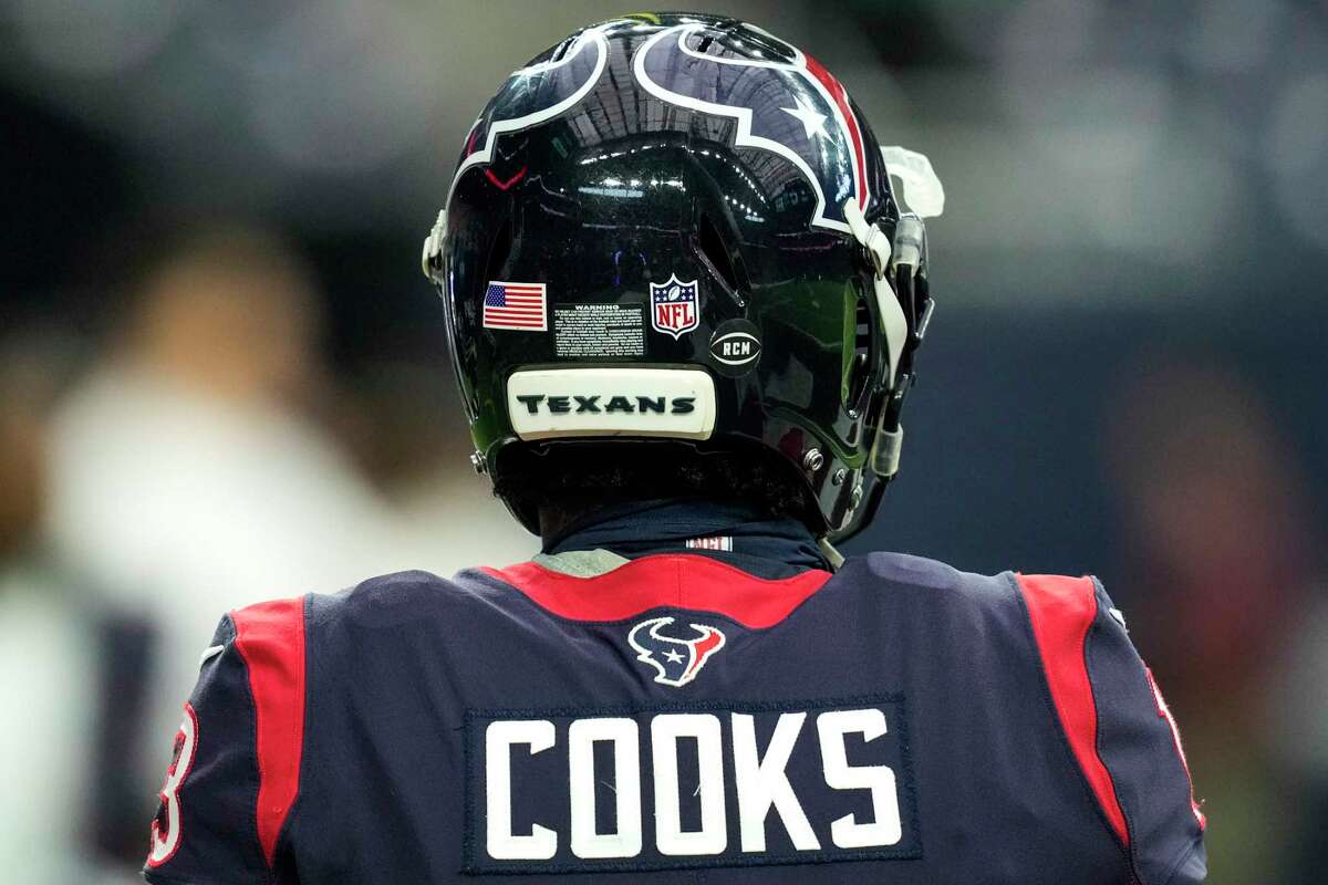 Houston Texans wide receiver Brandin Cooks (13) walks onto the field before an NFL football game Sunday, Jan. 1, 2023, in Houston.