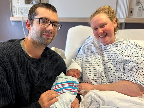 There was company waiting at home for McMinnville's first baby of '23