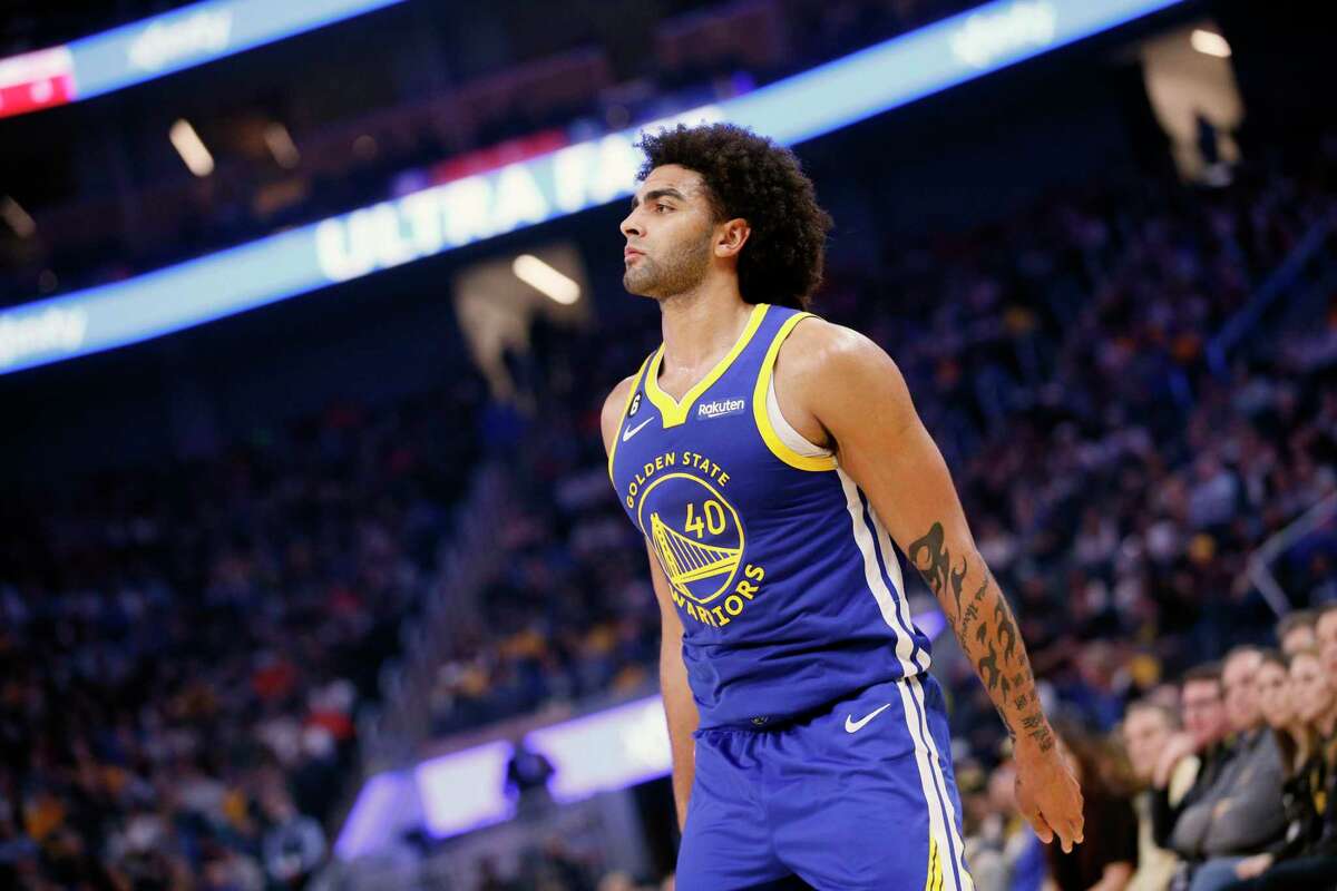 Golden State Warriors forward Anthony Lamb (40) during the first quarter of an NBA game against the Portland Trail Blazers at Chase Center in San Francisco, Calif., Friday, Dec. 30, 2022.