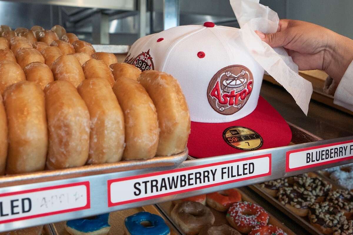 The New Era "5950 Donut Shop Fitted 2.0" showcased at a Shipley Do-Nuts. The chain announced its expansion into Denver and Colorado Springs, Colo., through a franchisee helmed by a fourth-generation Houstonian now based in Utah.