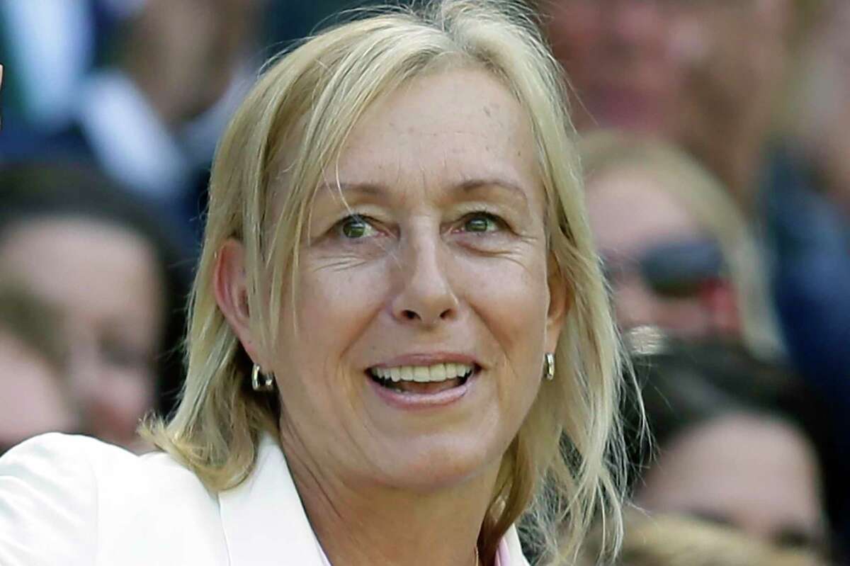 Martina Navratilova, shown in the royal box on Wimbledon in 2015, announced that she has been diagnosed with throat cancer and breast cancer. In a statement released by her representative, the 18-time Grand Slam singles champion and member of the International Tennis Hall of Fame said her prognosis is good and she will start treatment this month.