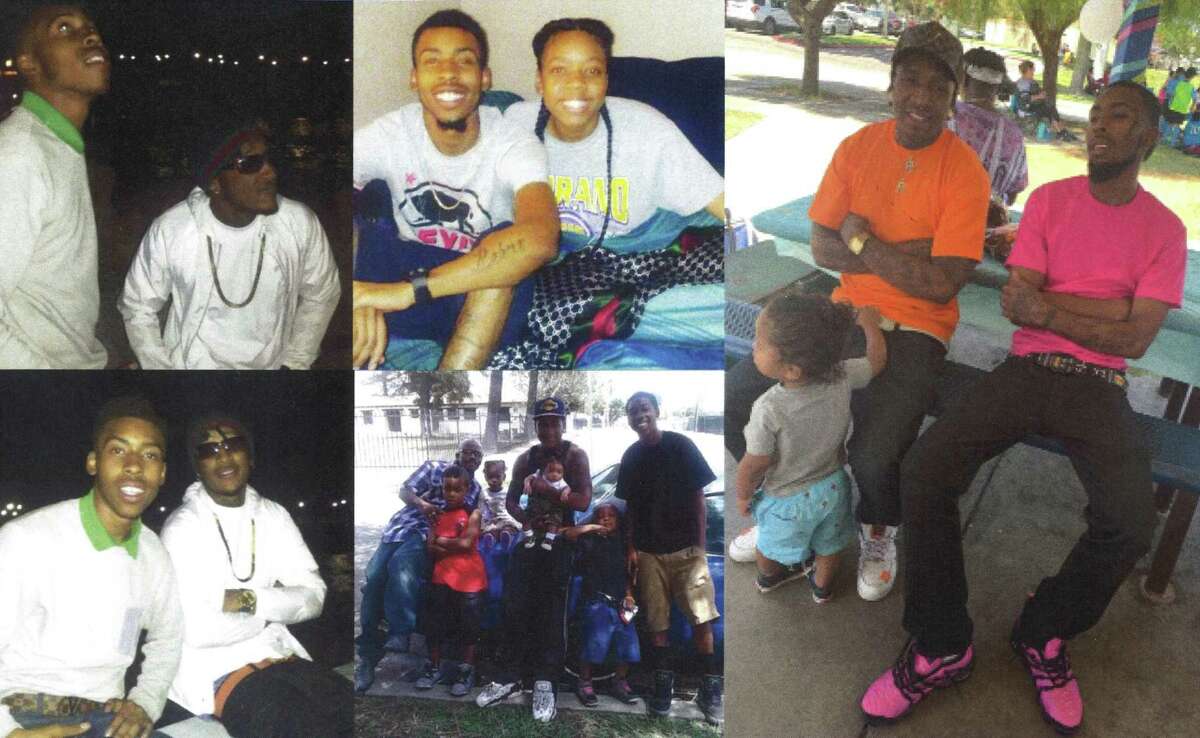 A collage of photos of shooting victim Rob Adams with his family and friends, which was printed in his funeral program.