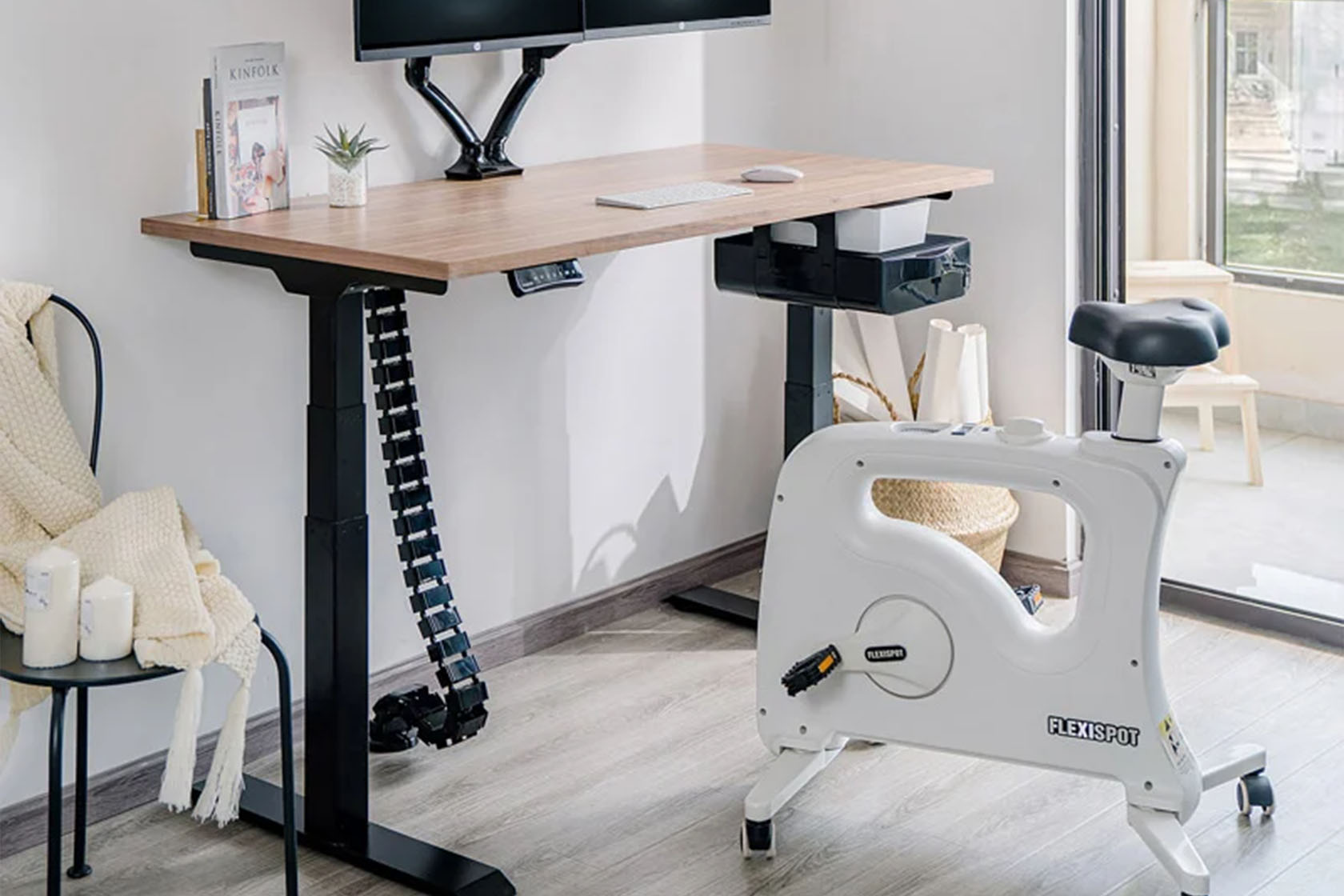 A standing desk is perfect for small spaces