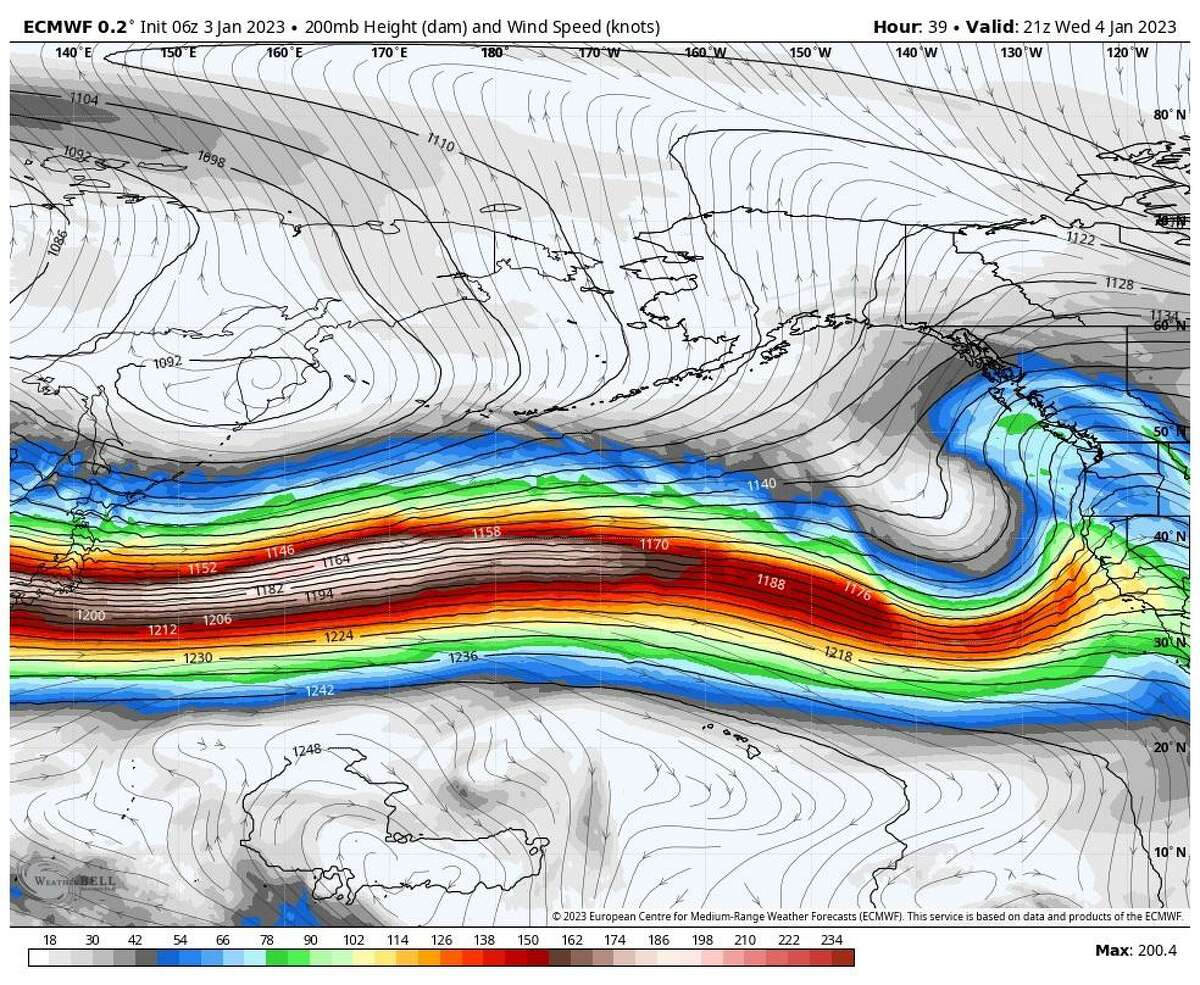 California storms driven by strongest jet stream seen in years