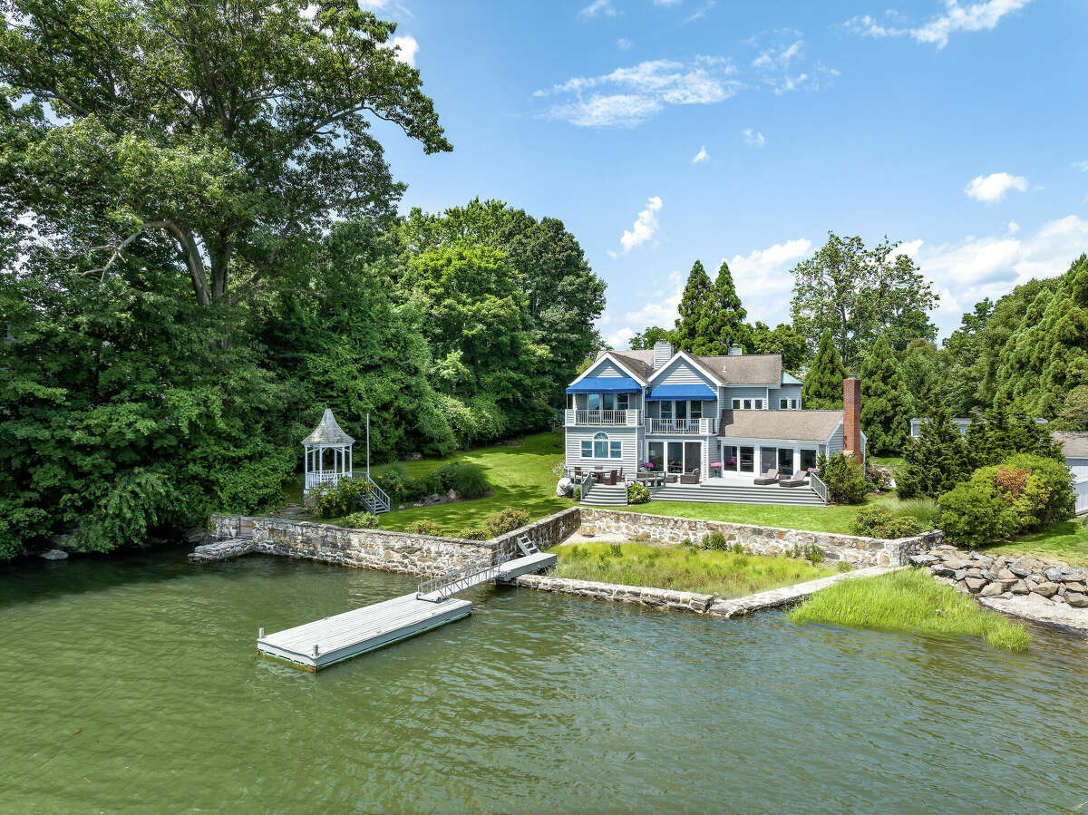 5.3M Old Greenwich home with view of Long Island Sound on market