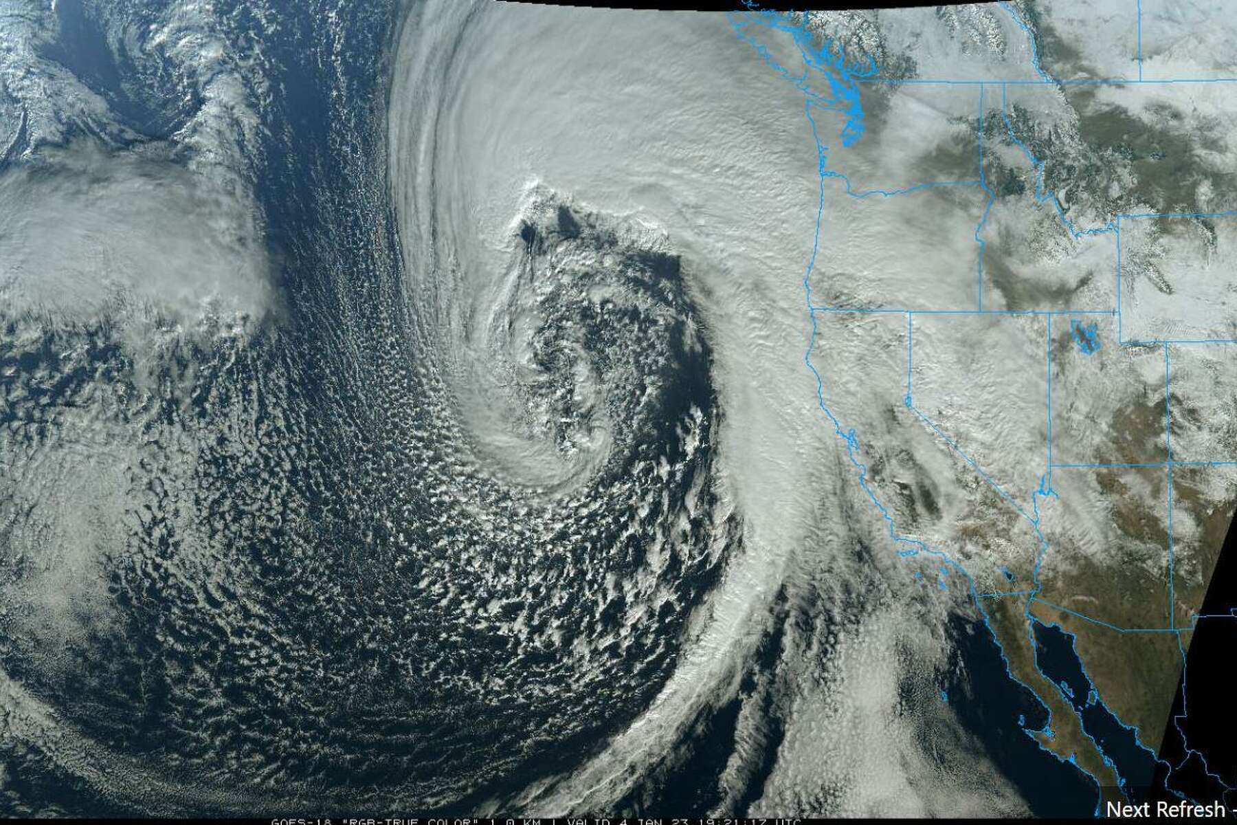 Bomb cyclone' begins forming off California coast: photos