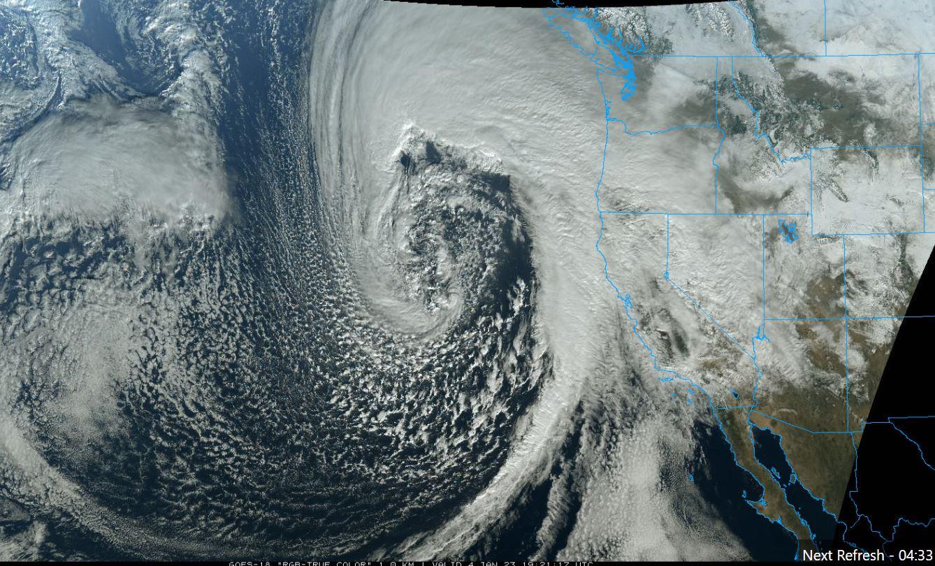 Photos show sheer power and beauty of the bomb cyclone off California