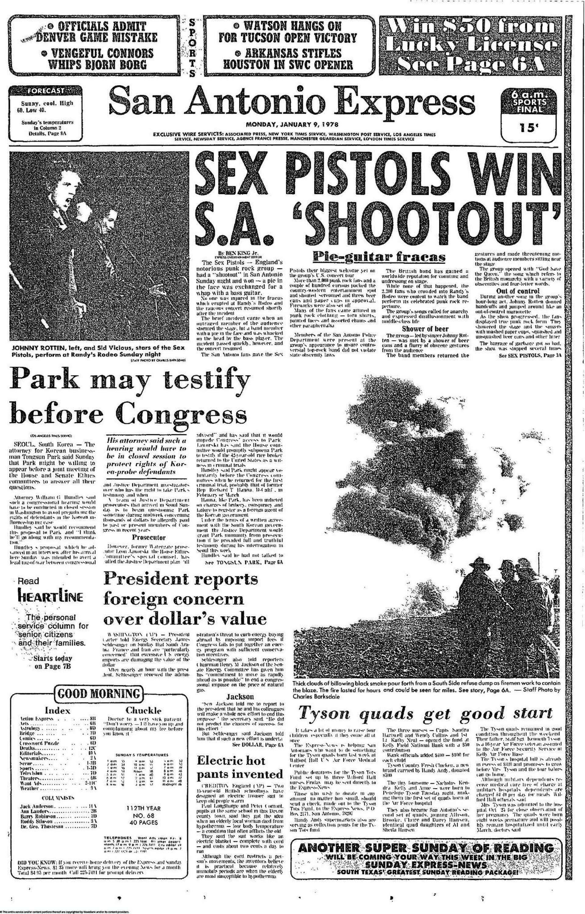 Behind the Sex Pistols' notorious 1978 concert at Randy's Rodeo