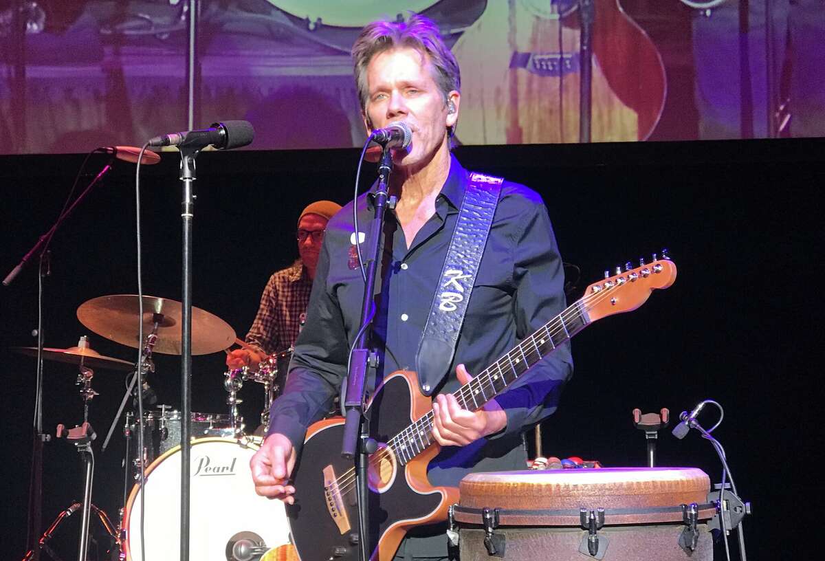 Actor and musician Kevin Bacon performs at Gov. Ned Lamont's second inaugural ball at the Bushnell Theater Wednesday Jan. 4, 2023.