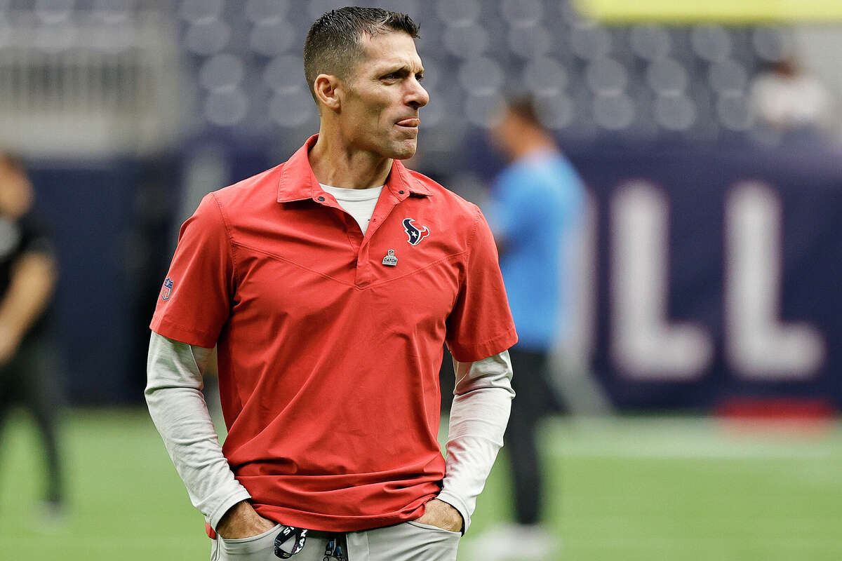 General manager Nick Caserio of the Houston Texans walks across the field before the game against the Los Angeles Chargers at NRG Stadium on October 02, 2022 in Houston, Texas.