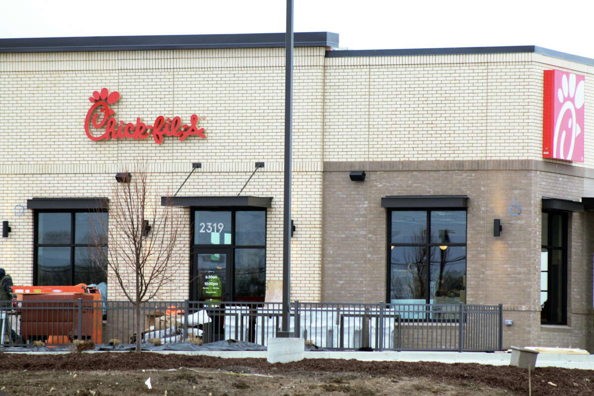 The Chick-Fil-A location on Troy Road is maybe the most anticipated business in the new Orchard Town Center. The site is nearly completed and is expected to open in early 2023. 