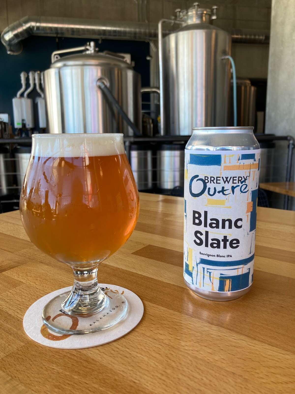 Kalamazoo-based Brewery Outre’s current beer menu has four beer-wine hybrids, including two sours, and two IPAs.