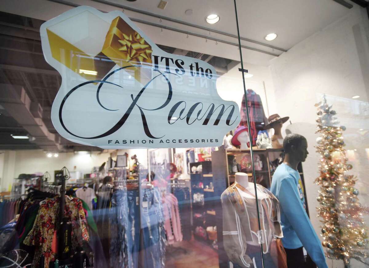 Tia Woods' ITS the Room fashion accessories store at the Connecticut Post Mall in Milford, Conn. on Thursday, Jan. 5, 2023. Woods focuses on exposing Black brands and giving designers an opportunity for legacy and wealth building.