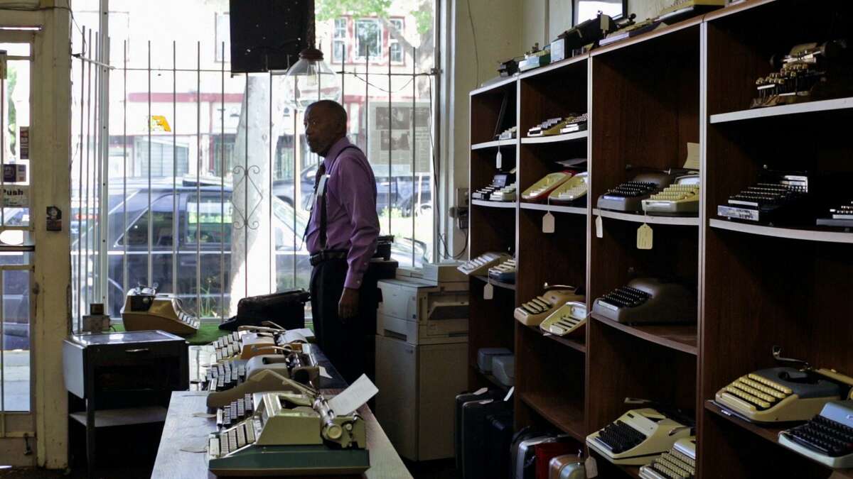 Herb Permillion in his shop, California Typewriter, during the filming of the feature-length documentary, released in 2017.