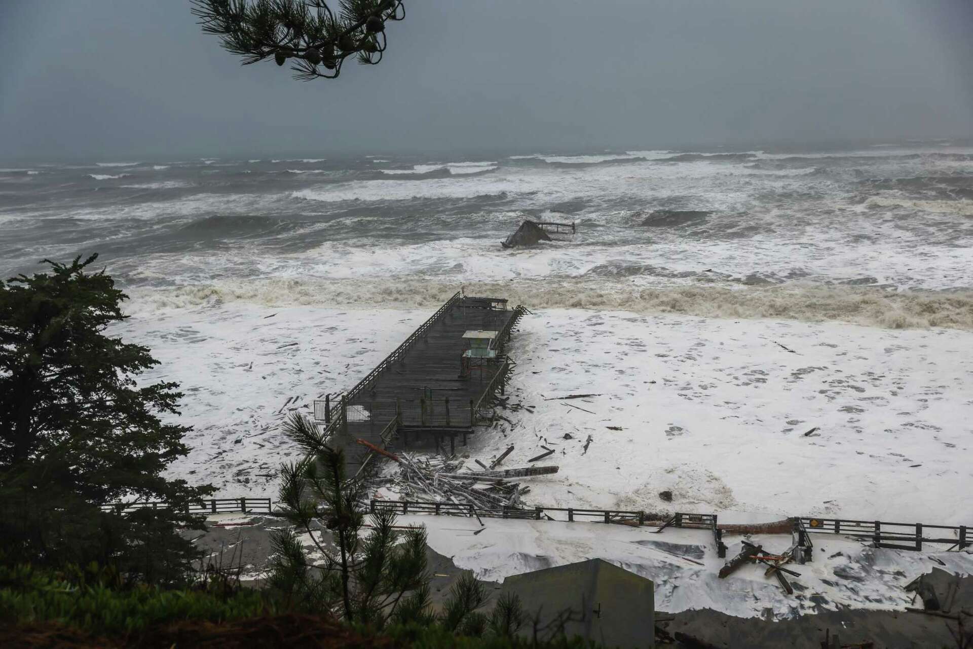 Photos, videos capture damage as massive swell batters Santa Cruz coast