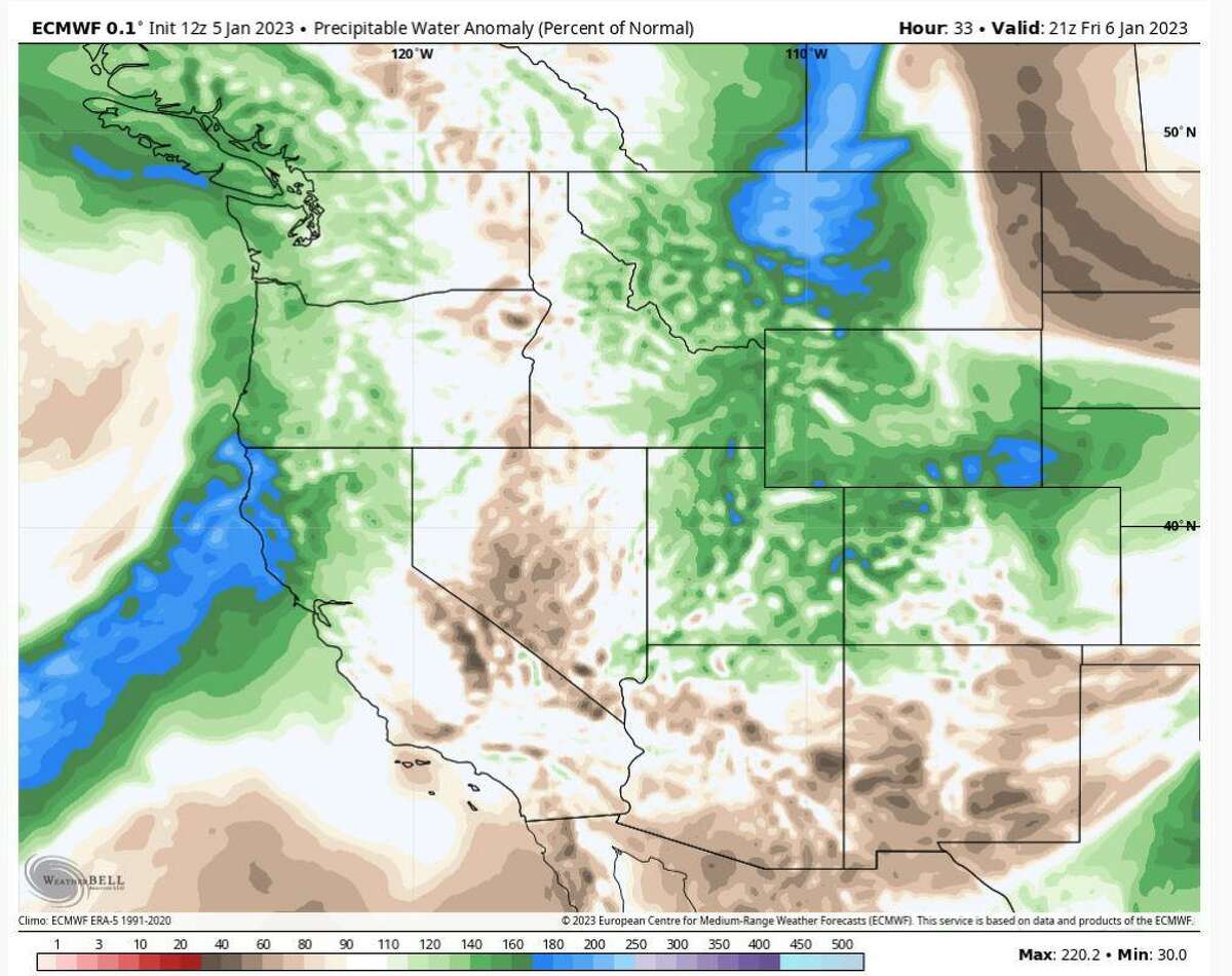 Another atmospheric river will take the place of the one from earlier this week, setting up shop over Northern California on Friday afternoon. The return of moisture into the area will raise chances for showers in the North Bay and drizzles on the coastline.