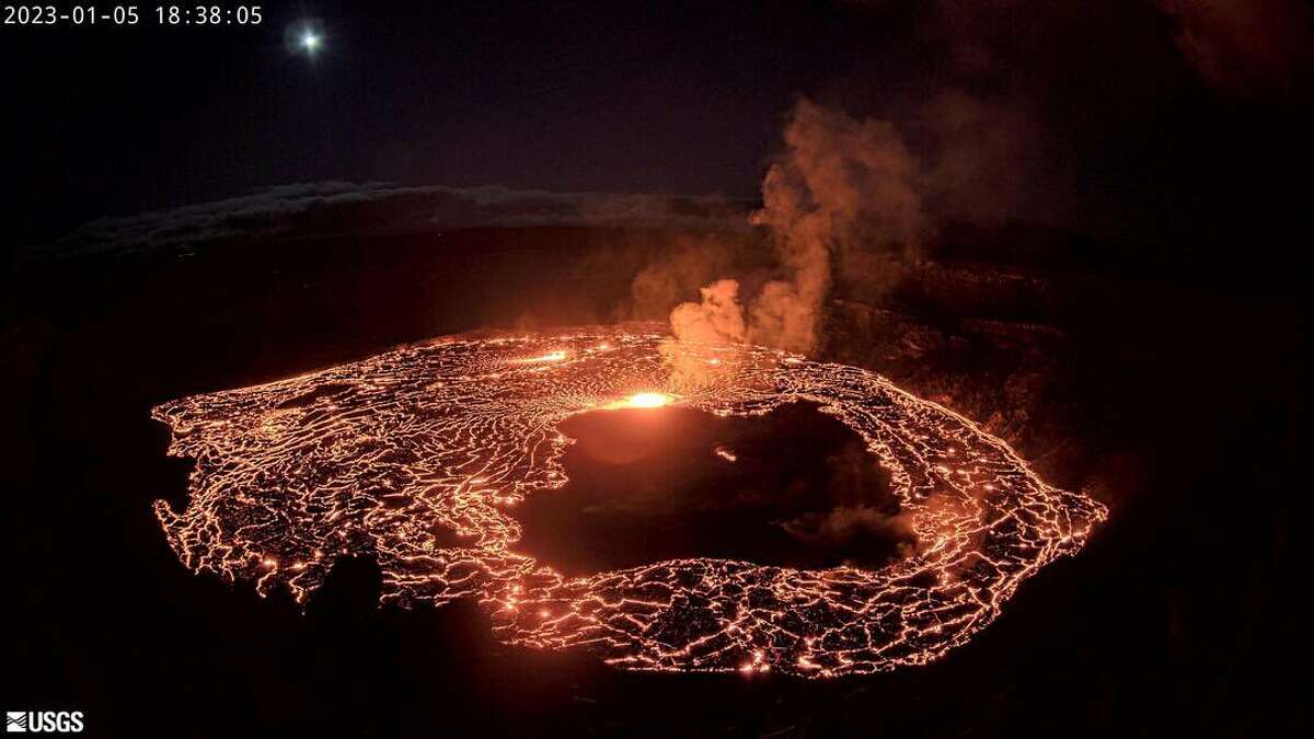 The Kilaeuea volcano on the Big Island of Hawaii started erupting on Jan. 5, 2023.