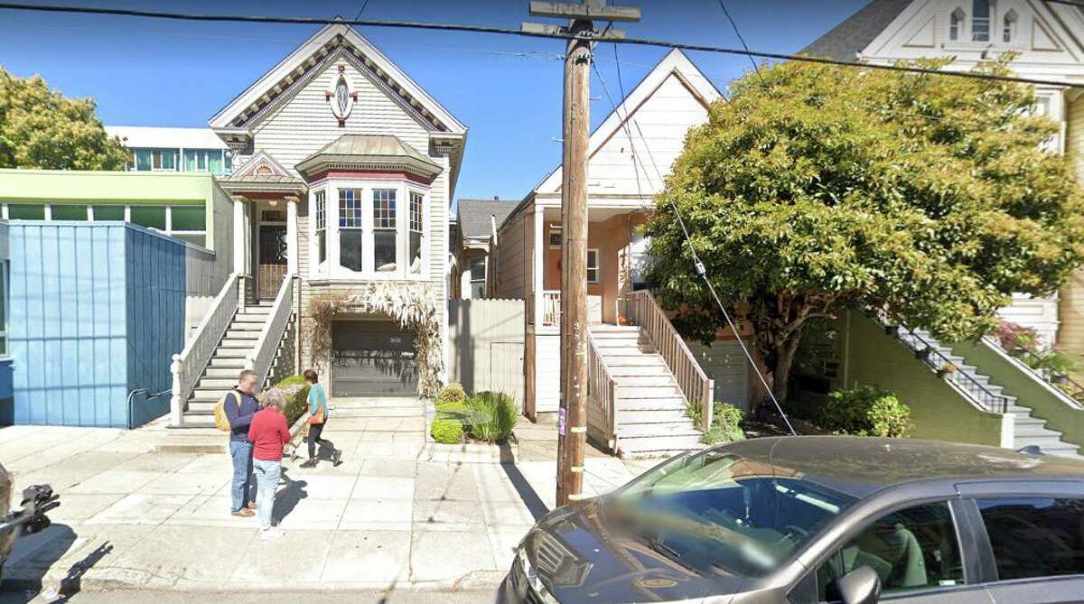 A single-family home at 3832 18th St. in San Francisco’s Mission District is the site of a proposed apartment building.