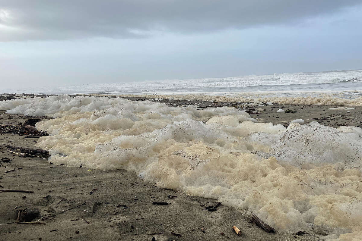 Why San Francisco's Ocean Beach is covered in 'snow'