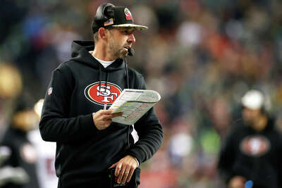 49ers coach Kyle Shanahan says he has 'beef' about his hats