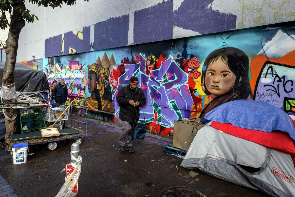 S.F. proposes building a village of tiny cabins to replace a tent encampment at 16th and Mission streets to help house homeless people until permanent affordable housing can be built there.