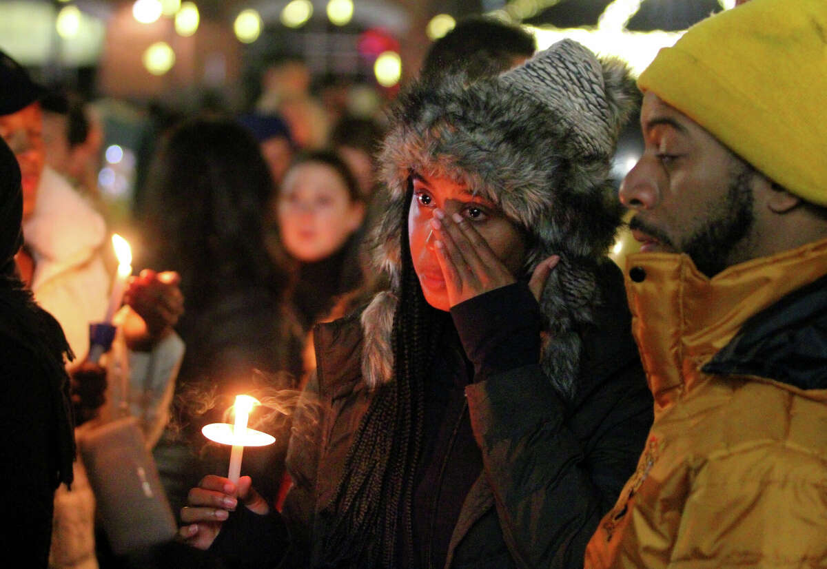 Tiana Correa of Bloomfield attended the candlelight vigil held in honor of the late Connecticut lawmaker Quentin "Q" Williams in downtown Middletown Jan. 6. Hundreds of people from Middletown and beyond, along with officials from around the state, were in attendance.