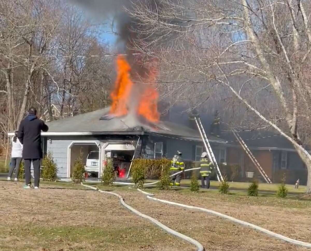 A fire broke out in a Betmarlea Road home Sunday, forcing crews to close much of the residential roadway, Norwalk officials said. 