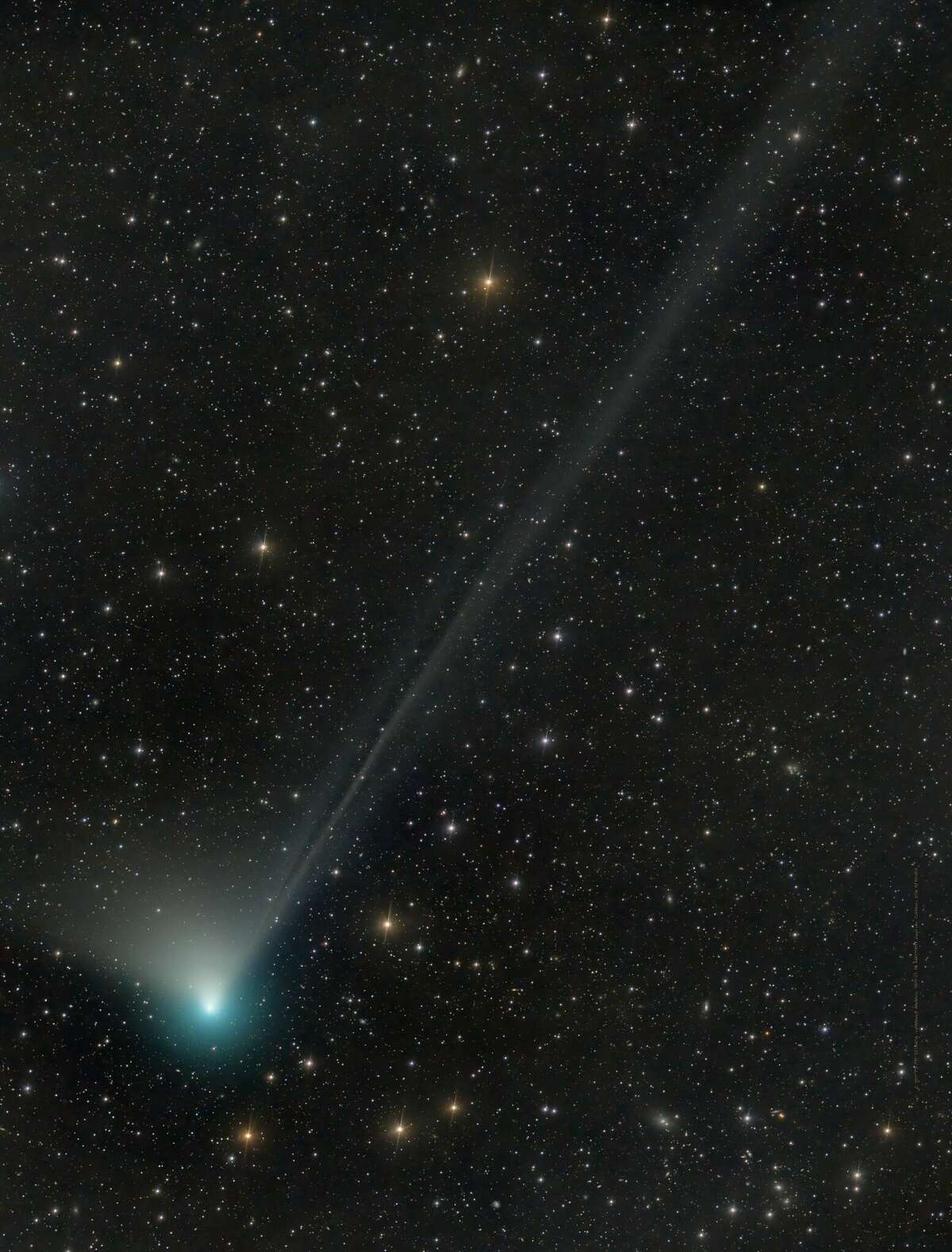 Comet C/2022 E3 (ZTF) photographed on Dec. 25, 2022, in June Lake, Calif. Photo by Dan Bartlett.