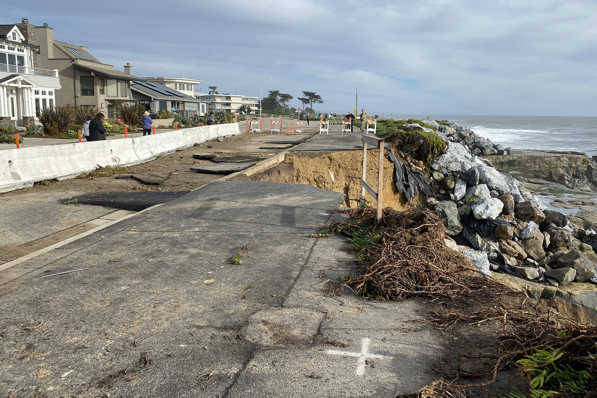 Santa Cruz s West Cliff Drive further eroded by Calif. storm