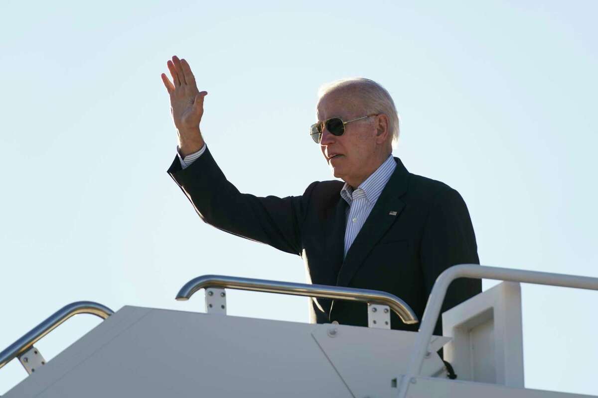 FILE - President Joe Biden waves before boarding Air Force One at El Paso International Airport in El Paso, Texas, Sunday, Jan. 8, 2023, to travel to Mexico City, Mexico. The Justice Department is reviewing a batch of potentially classified documents found in the Washington office space of President Joe Biden's former institute, the White House said Monday, Jan. 9.