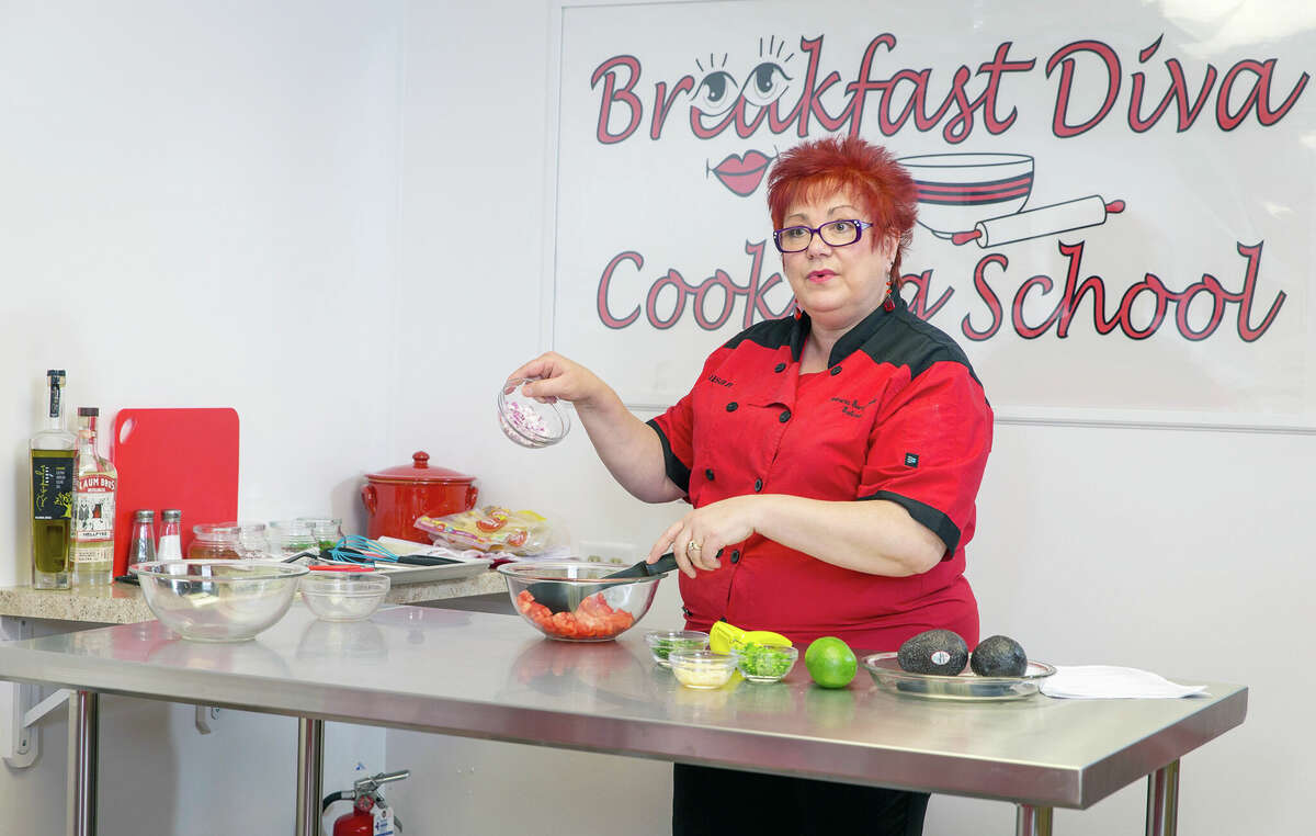Susan Steffan of Galena leads a cooking class as part of her former Breakfast Diva Cooking School. Steffan will lead a couples cooking class Feb. 11 at Blessings on State Bed & Breakfast.