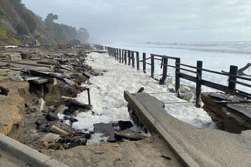 Storm-caused damage goes beyond pier at Seacliff State Beach