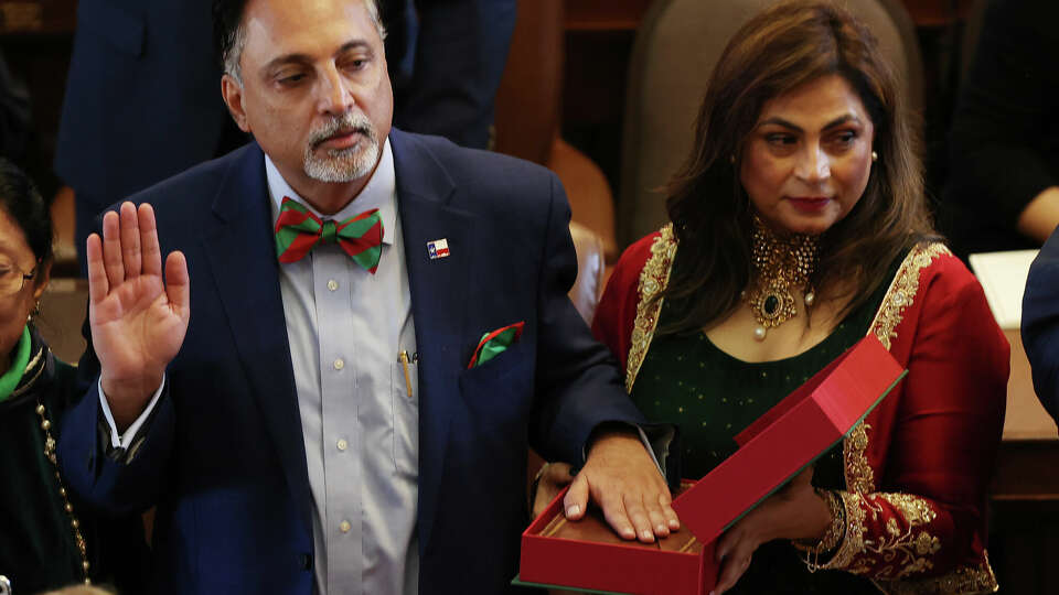 Story photo for With centuries-old Qurans, the first Muslim Texas lawmakers are sworn in.