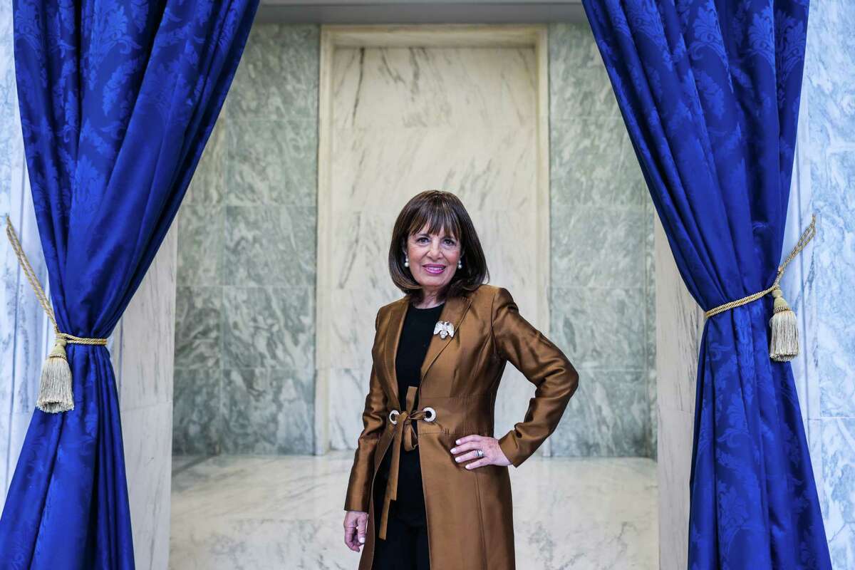 Congresswoman Jackie Speier poses for a portrait in the Rayburn building in Washington D.C., on Thursday, Dec. 15, 2022.
