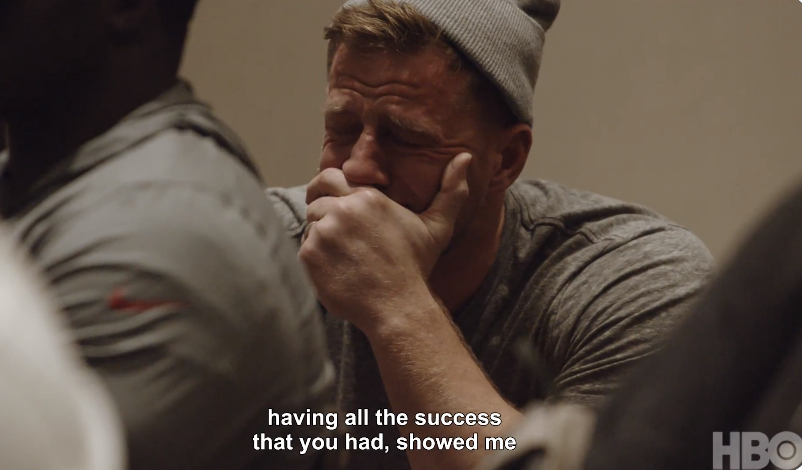 What made J.J. Watt break down crying on HBO's 'Hard Knocks'