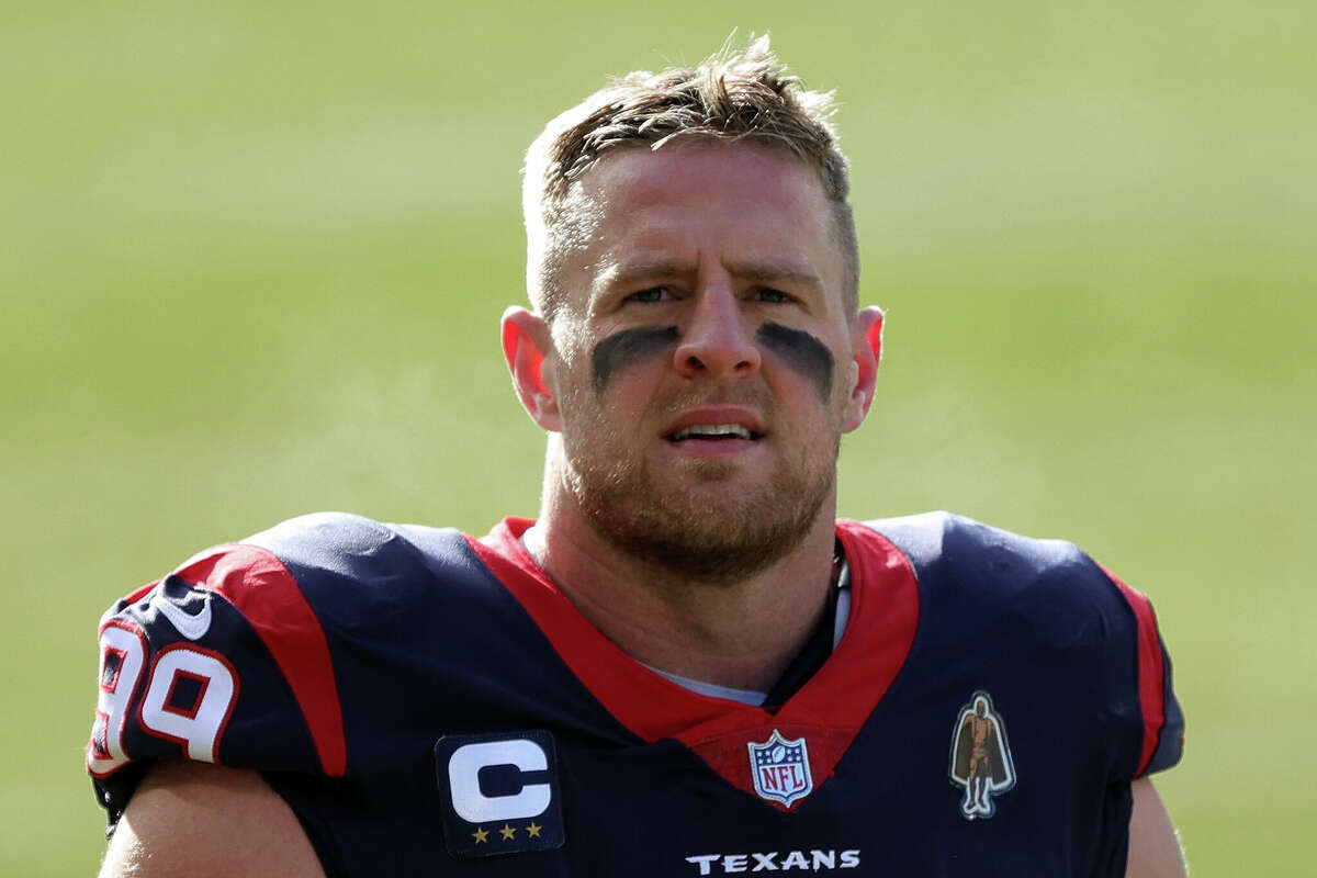 J.J. Watt #99 of the Houston Texans walks to the locker room prior to a game against the Chicago Bears at Soldier Field on December 13, 2020 in Chicago, Illinois.