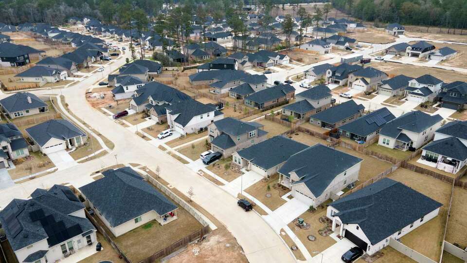 Homes in the Audubon subdivision are seen, Wednesday, Jan. 11, 2023, in Magnolia. The Magnolia city council, developers for Magnolia East 149 LLC and Audubon entered into an agreement during its Jan. 10 meeting to build a water well, expected to be compete by May 2023. The city of Magnolia has been on a moratorium since December, halting new building permits until additional water wells are built to meet with water demands in the city.