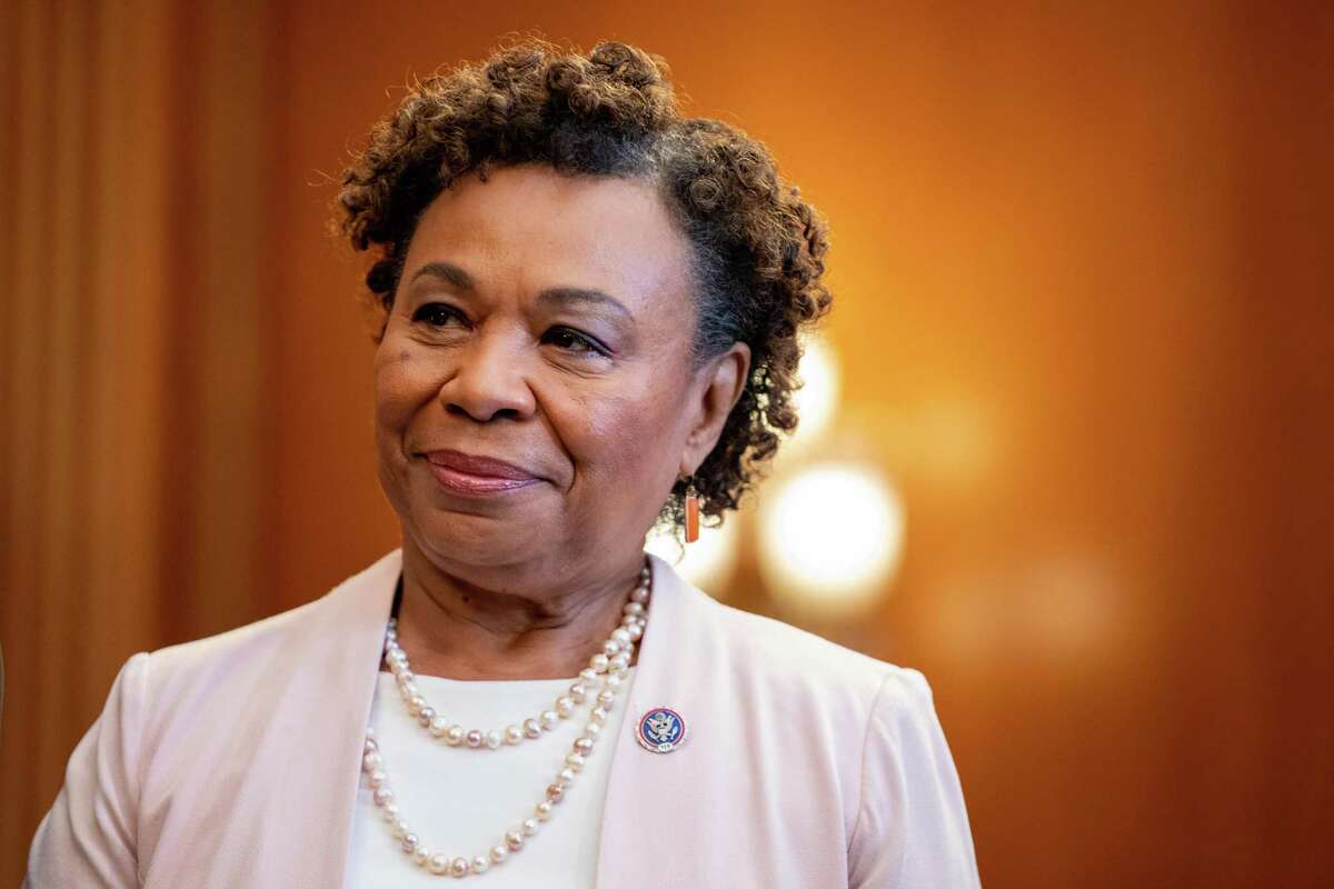 Rep. Barbara Lee appears at a news conference at the U.S. Capitol in Washington, D.C., on June 17, 2021.